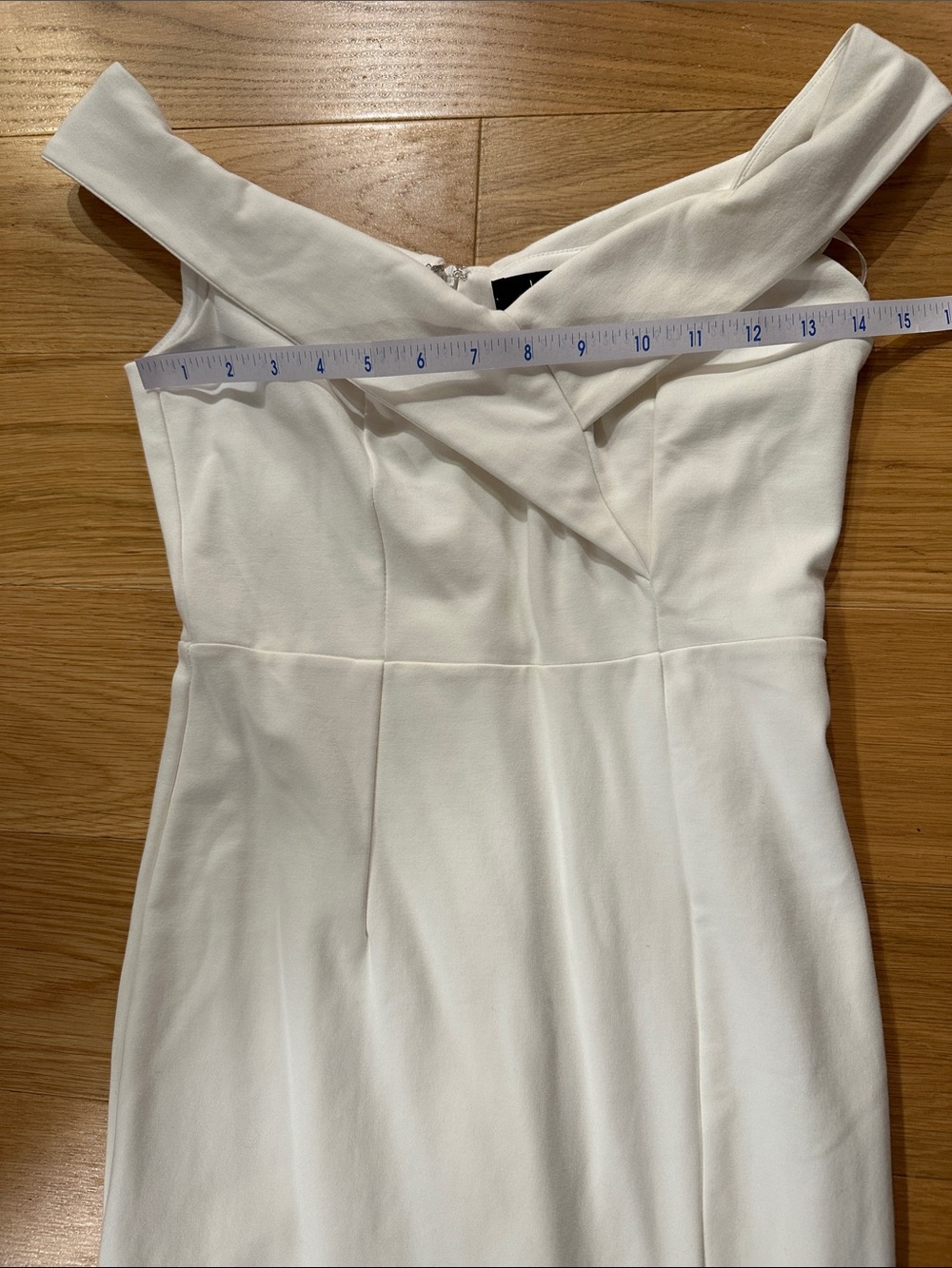 Lulus White Sleeveless Foldover Collar Sheath Midi Dress Small - Picture 4 of 6